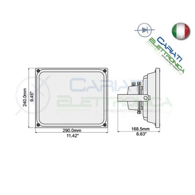 FARO LED FARETTO BIANCO FREDDO DA ESTERNO 50W IP65Generico