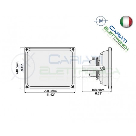 FARO LED FARETTO BIANCO FREDDO DA ESTERNO 50W IP65Generico