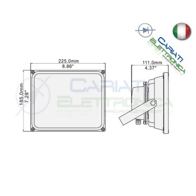 FARO LED FARETTO BIANCO FREDDO DA ESTERNO 30W IP65Generico