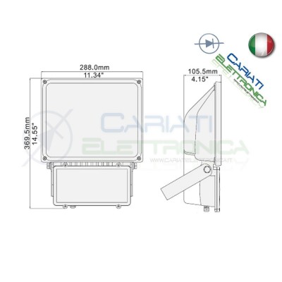 FARO LED FARETTO BIANCO CALDO DA ESTERNO 70W IP65Generico