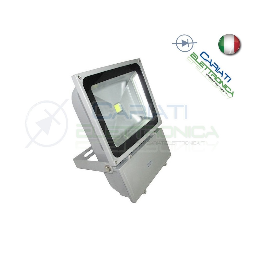 FARO LED FARETTO BIANCO CALDO DA ESTERNO 100W IP65Generico