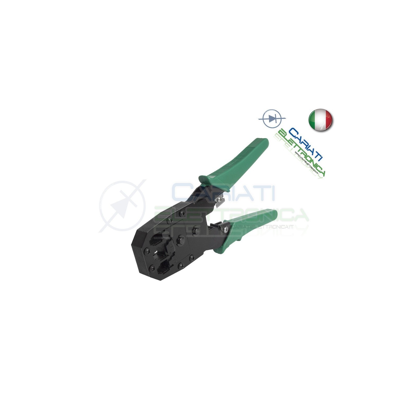 Pinza Crimpatrice per Cavi Lan Connettori Plug RJ45 RJ11 RJ12