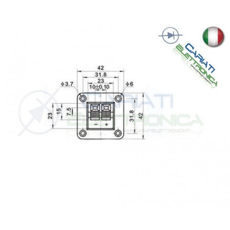 Morsettiera a Molla per Casse Audio Altoparlante Speaker 2 poliGenerico