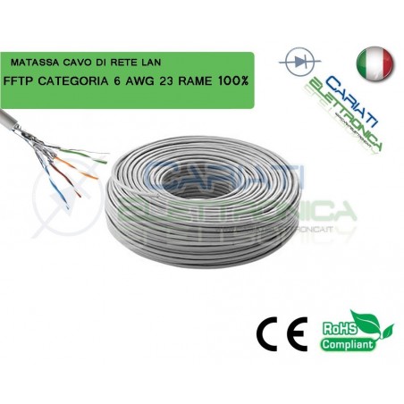 MATASSA 50 METRI 50M STP SFTP FFTP CAT.6 SCHERMATA CAVO DI RETE LAN IN RAME Generico