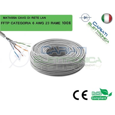 MATASSA 10 METRI STP SFTP FFTP CAT.6 SCHERMATA CAVO DI RETE LAN IN RAME Generico
