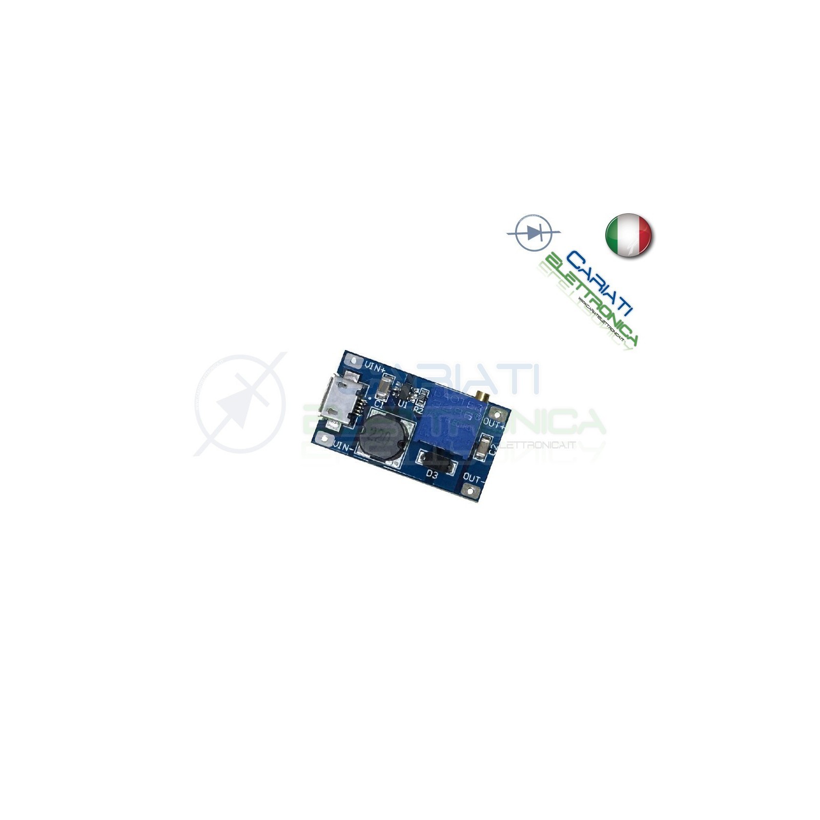Mini regolatore Step-Up 28V 2A DC booster Arduino converter con USB Generico