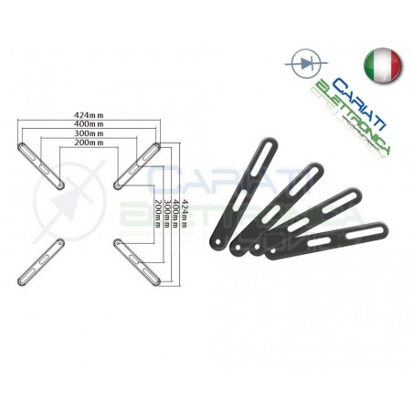 SUPPORTO STAFFA TV LCD TFT LED INCLINABILE DA 23 A 55 POLLICI 23" a 55"