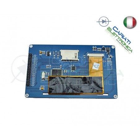Display TFT LCD Grafico 5" Pollici 800X480 SSD1963 con Touch e SD
