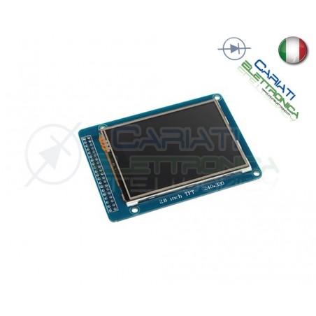 Display lcd grafico 320X240 2.8 TFT ILI9325 con touch e SD comp Arduino