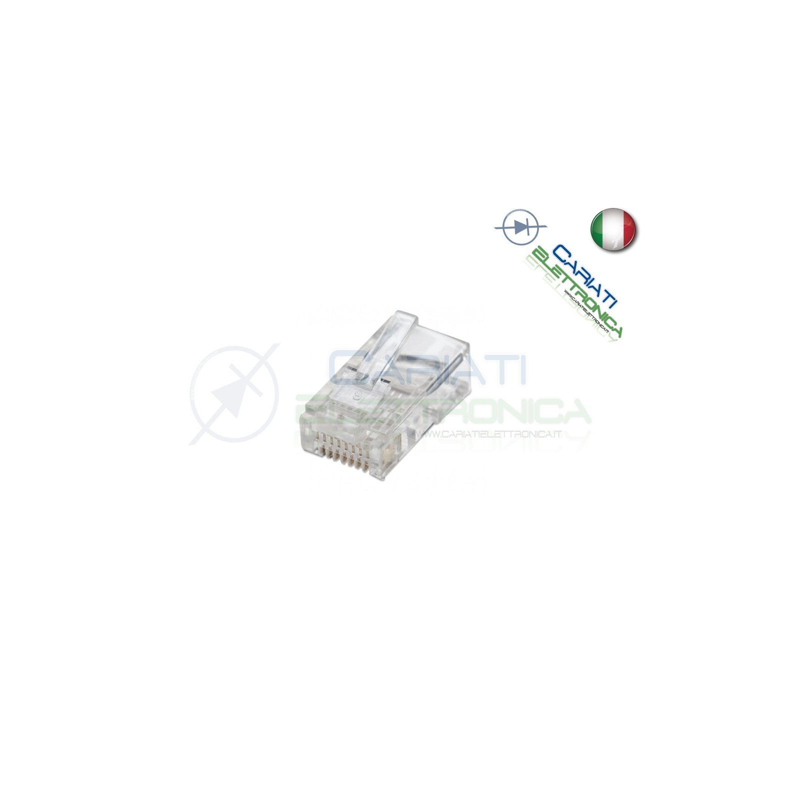 10 PEZZI PEZZI CONNETTORI PLUG RJ45 CAVO LAN ETHERNET CONNETTORE