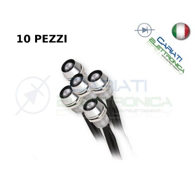 10 Led Gialli Giallo Ambra 3mm Pronti Per l'Istallazione 12VGenerico