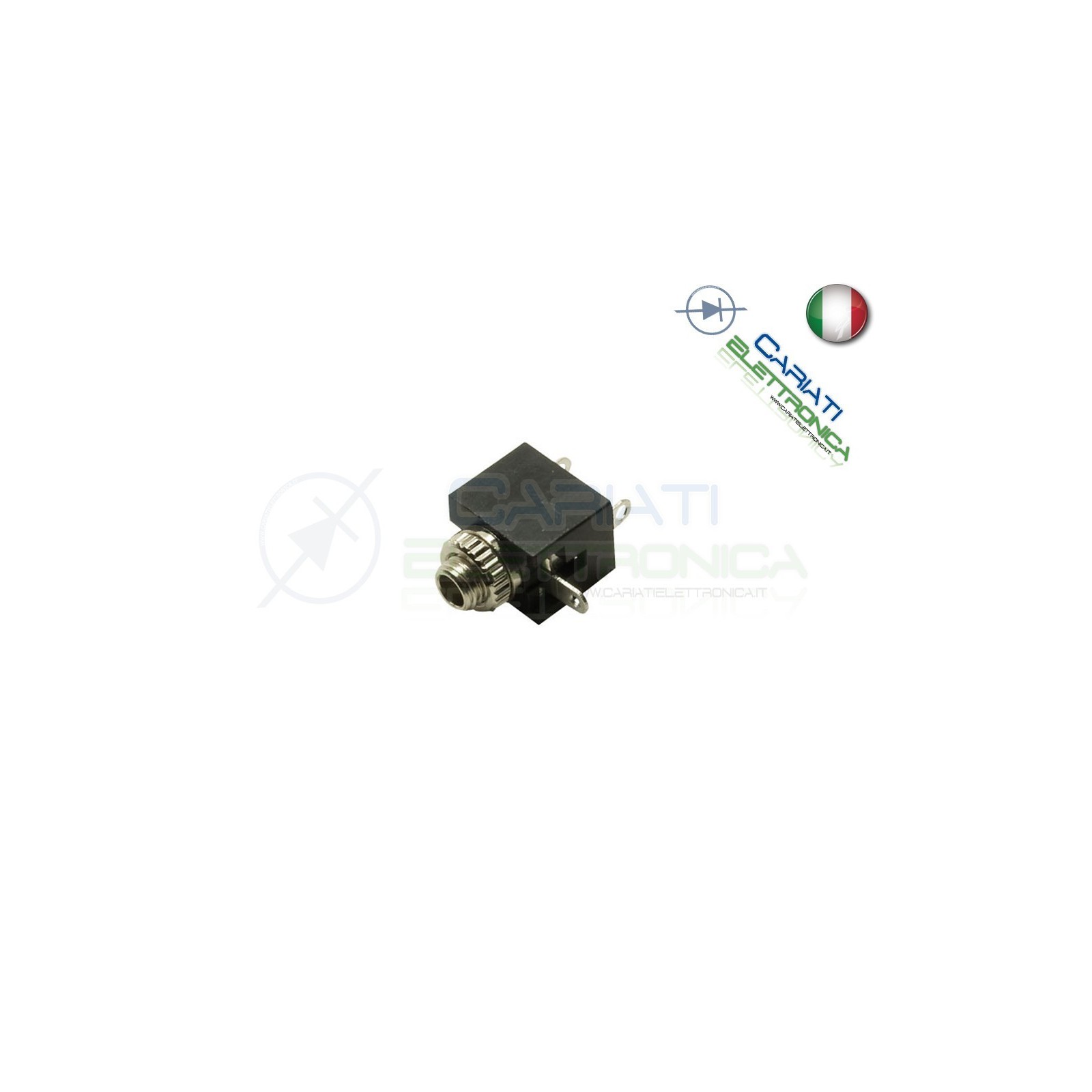 2 PEZZI CONNETTORE JACK SPINA AUDIO FEMMINA 3.5 mm