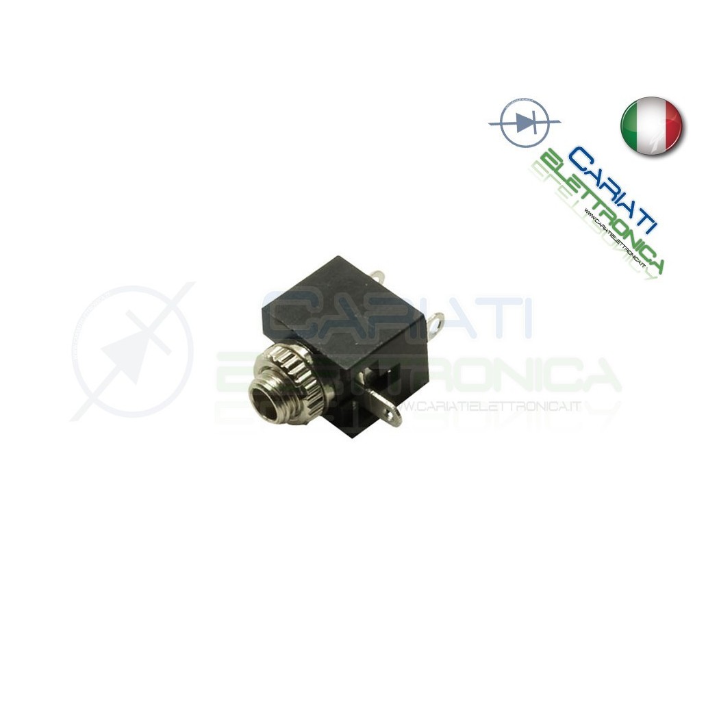 2 PEZZI CONNETTORE JACK SPINA AUDIO FEMMINA 3.5 mm