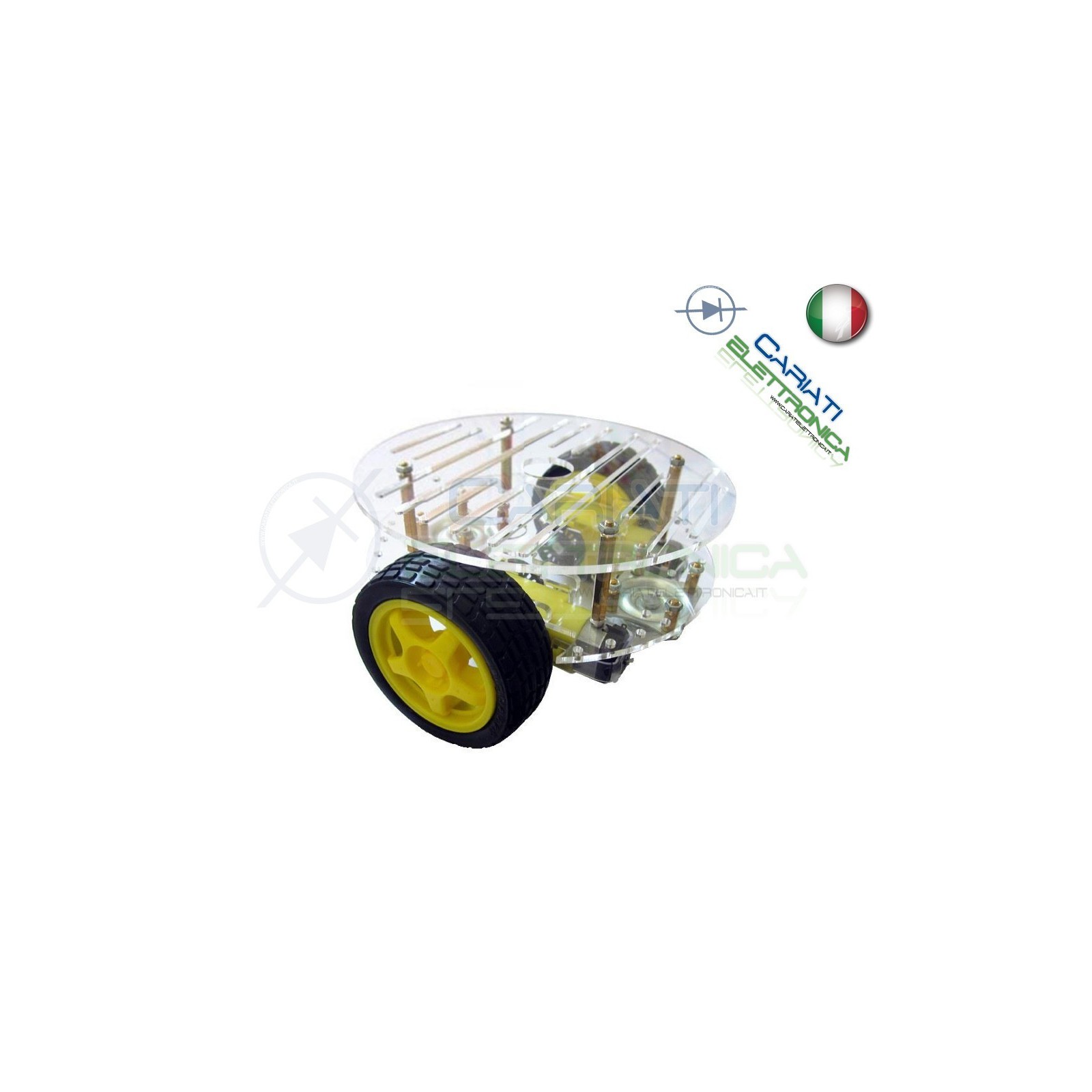 KIT Robot Car chassis piattaforma Rotonda shield Arduino Pic 2 Ruote