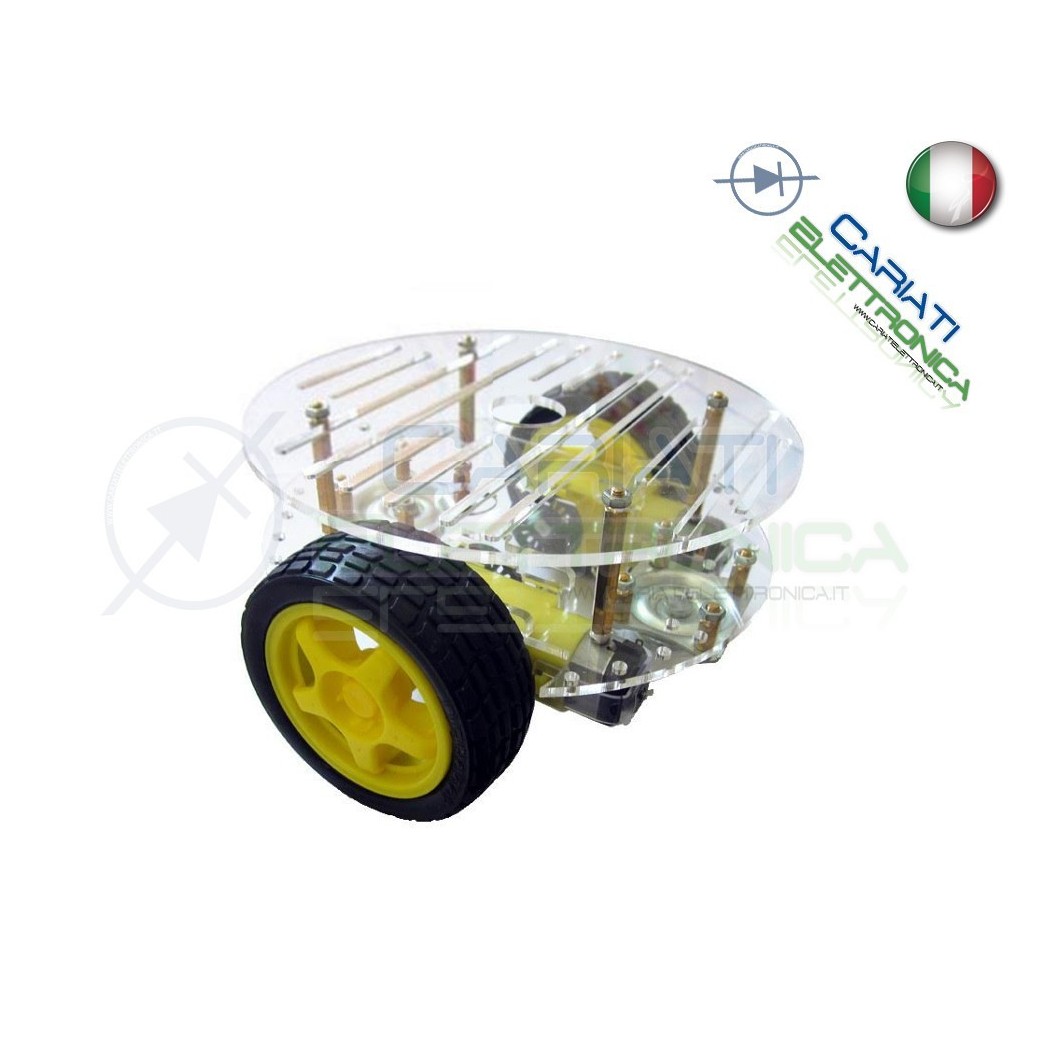KIT Robot Car chassis piattaforma Rotonda shield Arduino Pic 2 Ruote