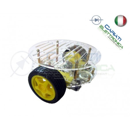 KIT Robot Car chassis piattaforma Rotonda shield Arduino Pic 2 Ruote