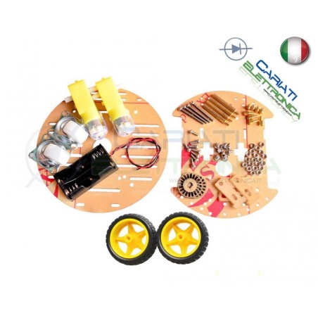 KIT Robot Car chassis piattaforma Rotonda shield Arduino Pic 2 Ruote