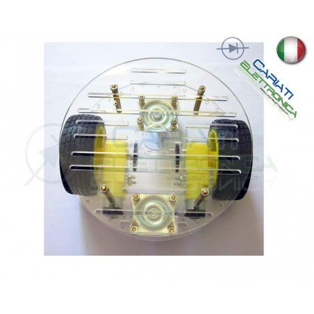 KIT Robot Car chassis piattaforma Rotonda shield Arduino Pic 2 Ruote