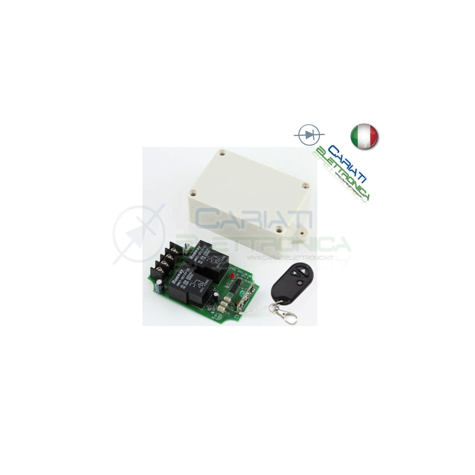 Scheda relè controllo motore UP/STOP/DOWN a distanza con telecomando 12V 433mhz