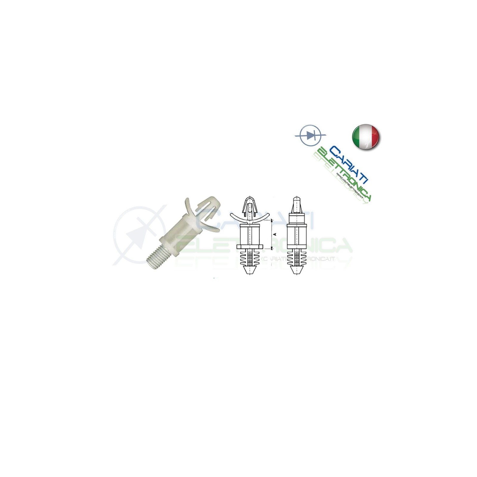 4 PEZZI Distanziale supporto per circuiti stampati pcb 6,4mmAmbrovit