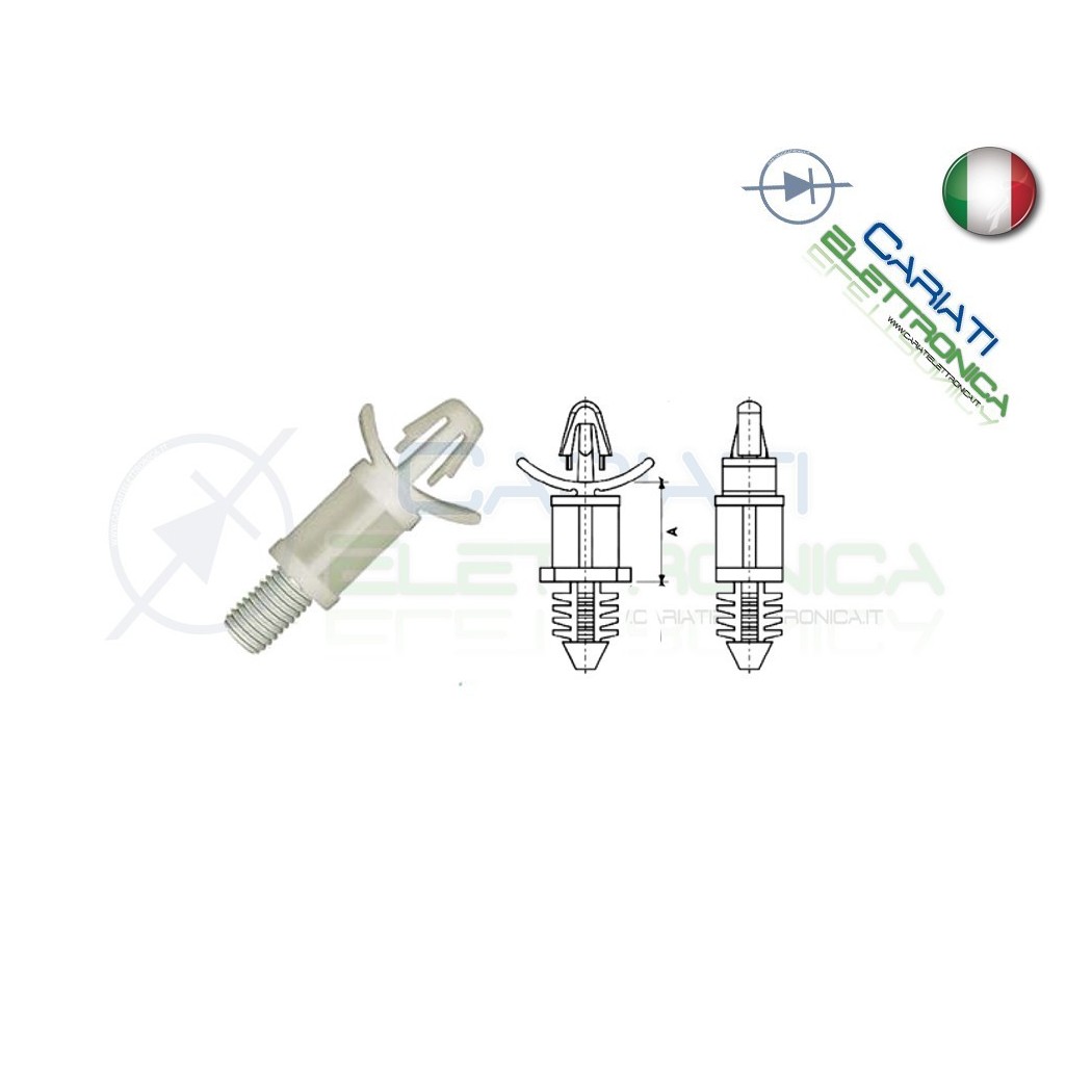 4 PEZZI Distanziale supporto per circuiti stampati pcb 6,4mmAmbrovit
