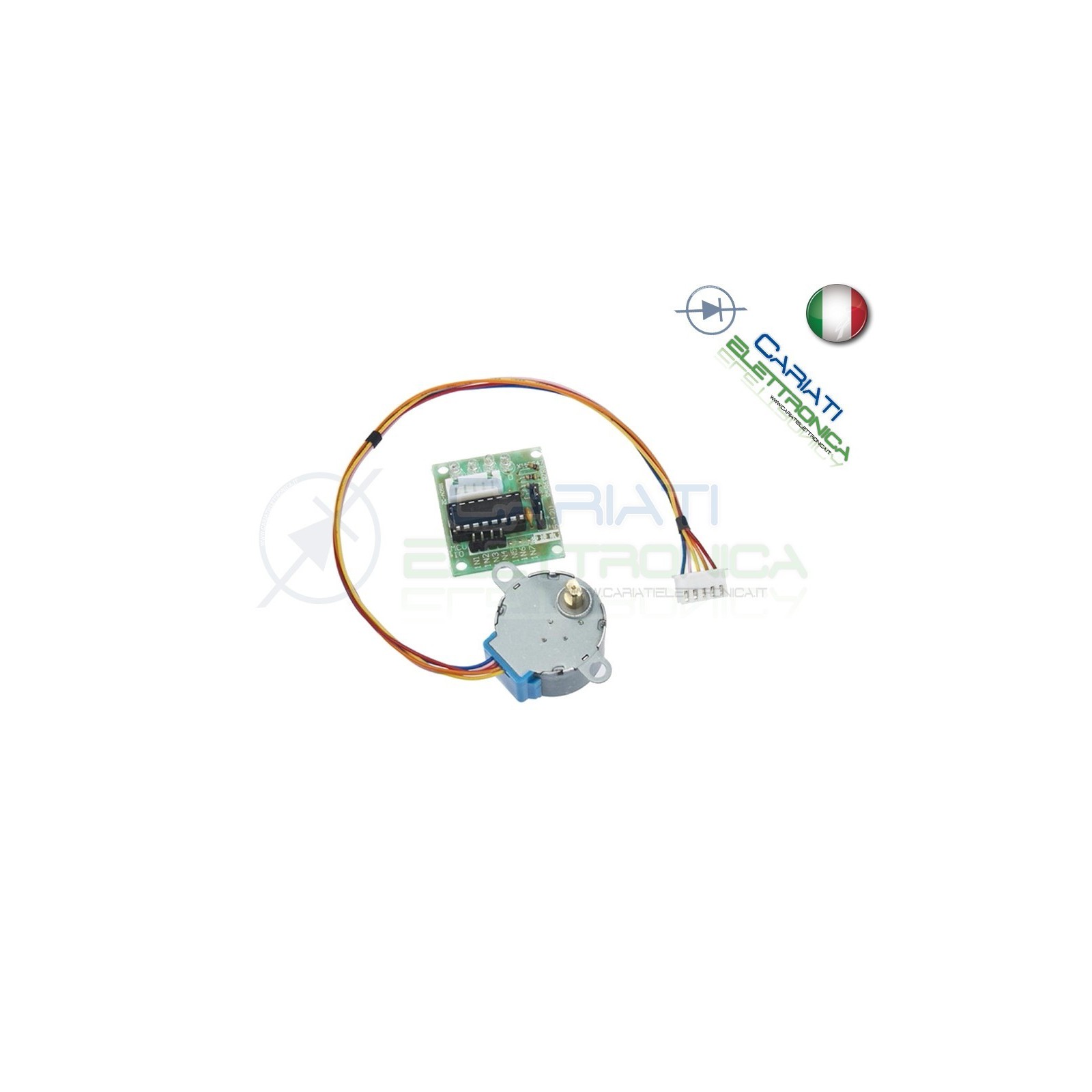 Motore passo passo con driver 28BYJ-48 + ULN2003A stepper shield Arduino Pic STEP MOTOR