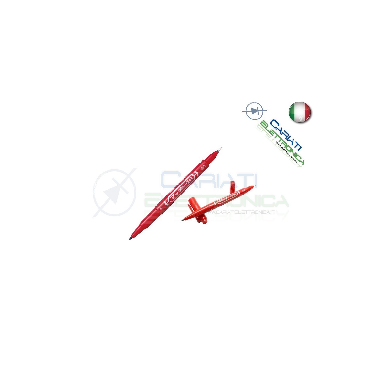 Penna rossa per circuiti stampati basetta ramata vetronite bachelite