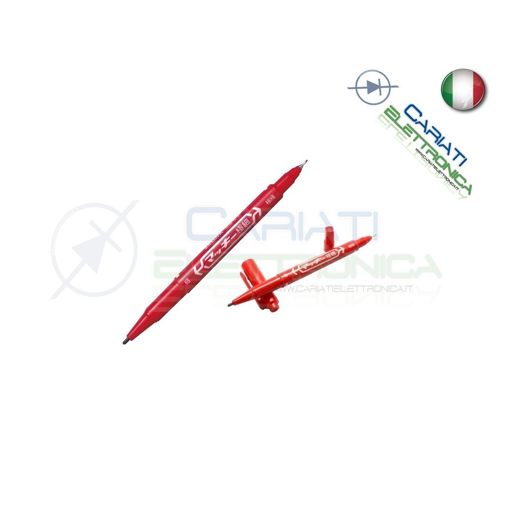 Penna rossa per circuiti stampati basetta ramata vetronite bachelite