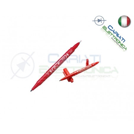 Penna rossa per circuiti stampati basetta ramata vetronite bachelite