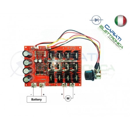 PWM HHO Driver Motore Dimmer REGOLATORE di velocità giri 60A 12V 24V 36V 48V Generico