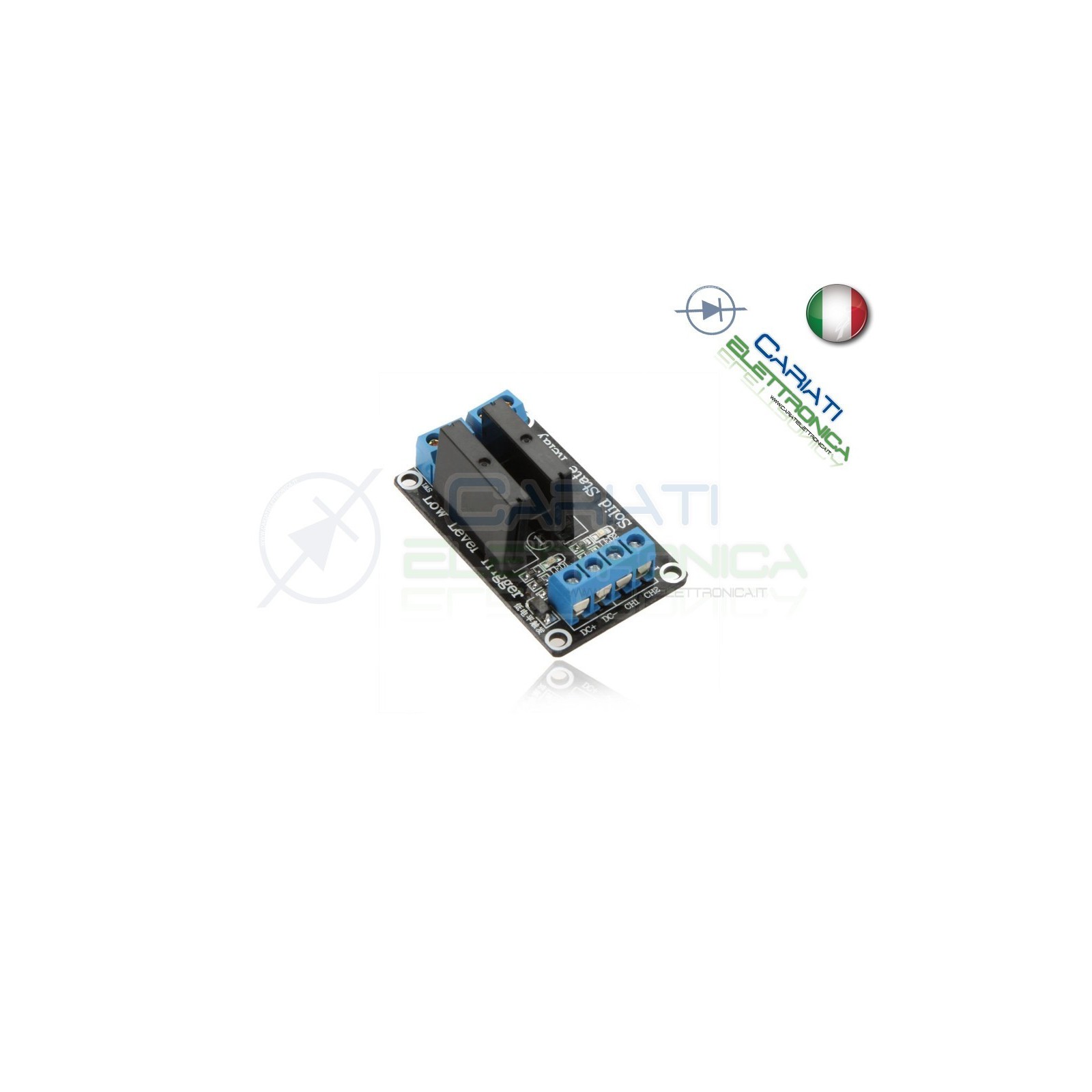 Scheda modulo 5V 2 relè SSR Omron G3MB-202P 240V 2A con Fusibile di protezione