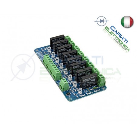 Scheda modulo 5V 8 relè SSR Omron G3MB-202P 240V 2A con Fusibile di protezione