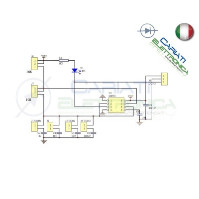 Scheda Generatore di impulsi con frequenza e duty cycle variabile NE555 Generico