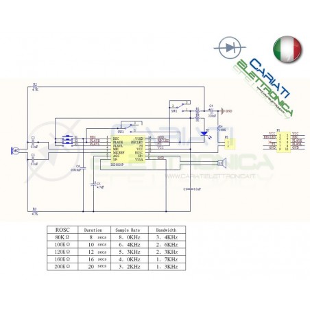 Intergrato ISD1820 ISD1820PY chp ic registrazione suono audio
