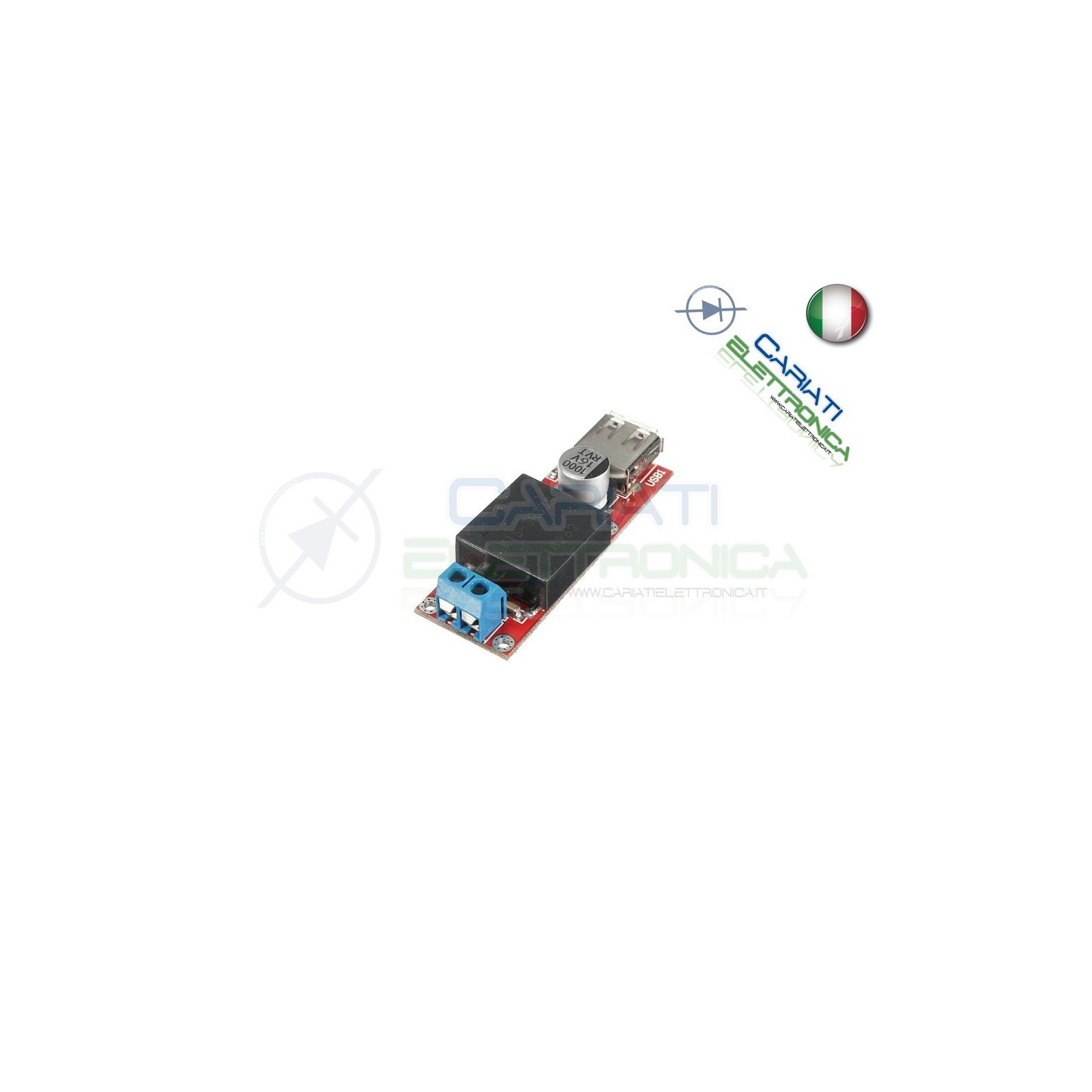 Alimentatore CONVERTITORE Step-Down KIS3R33S DC DC 7V-24V a 5V 3A USB