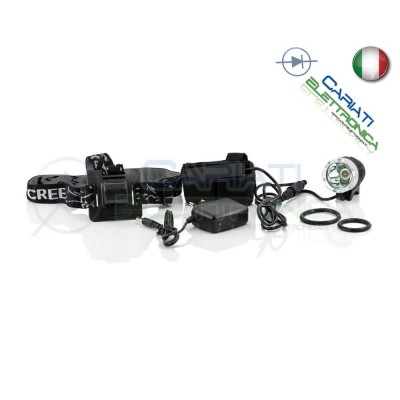 Fanale anteriore torcia led per Bike Bici o da Camping Campeggio 1200lm