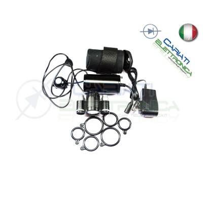 Fanale anteriore torcia led per Bike Bici mountain bike 1800lm 3 led