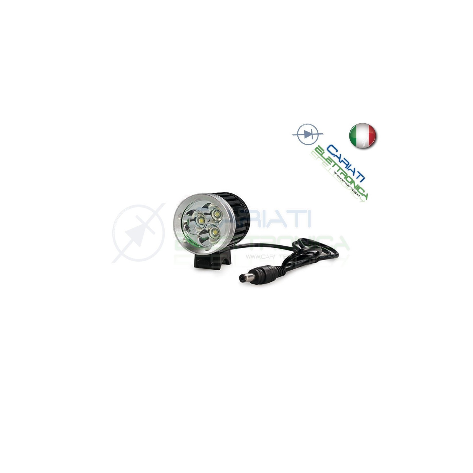 Fanale anteriore torcia led per Bike Bici mountain bike 3600lm 3 led