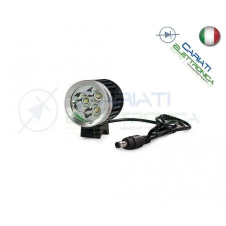 Fanale anteriore torcia led per Bike Bici mountain bike 3600lm 3 led