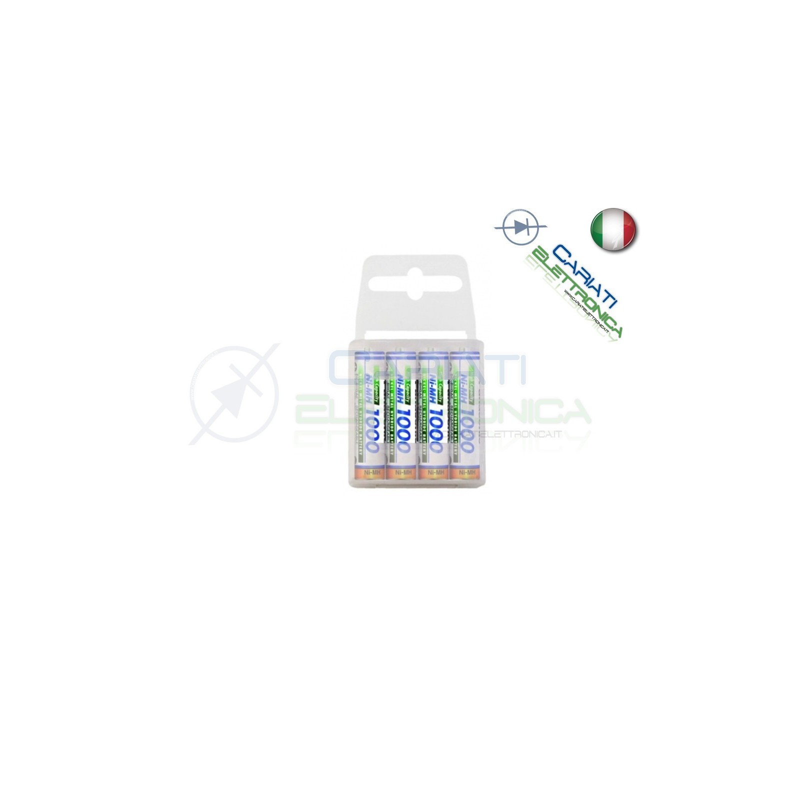 4 PEZZI PILA BATTERIA RICARICABILE PANASONIC R03 AAA Ni-MH 1000mAhPanasonic