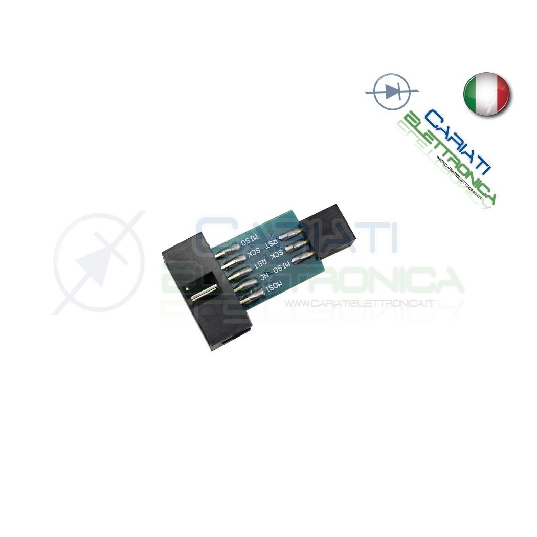 Adattatore AVRISP USBASP STK500 da 10 a 6 pin AVR