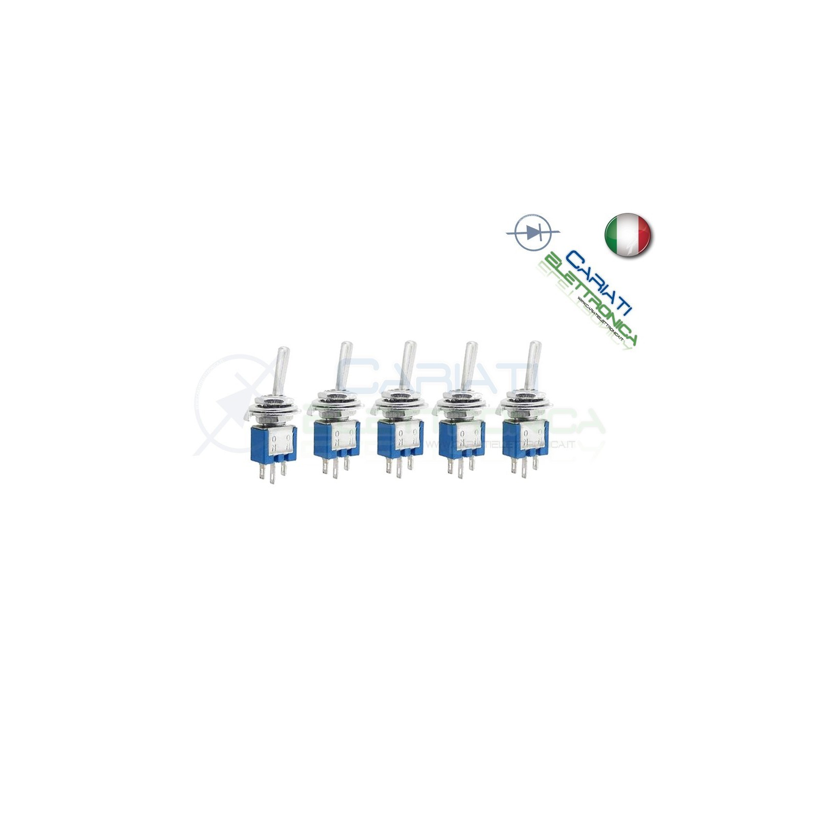 5 Pezzi Interruttore Deviatore a Leva ON ON 3A 125V