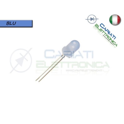 500 pz Led 5mm Blu luce Diffusa 2000 mcd alta luminosità