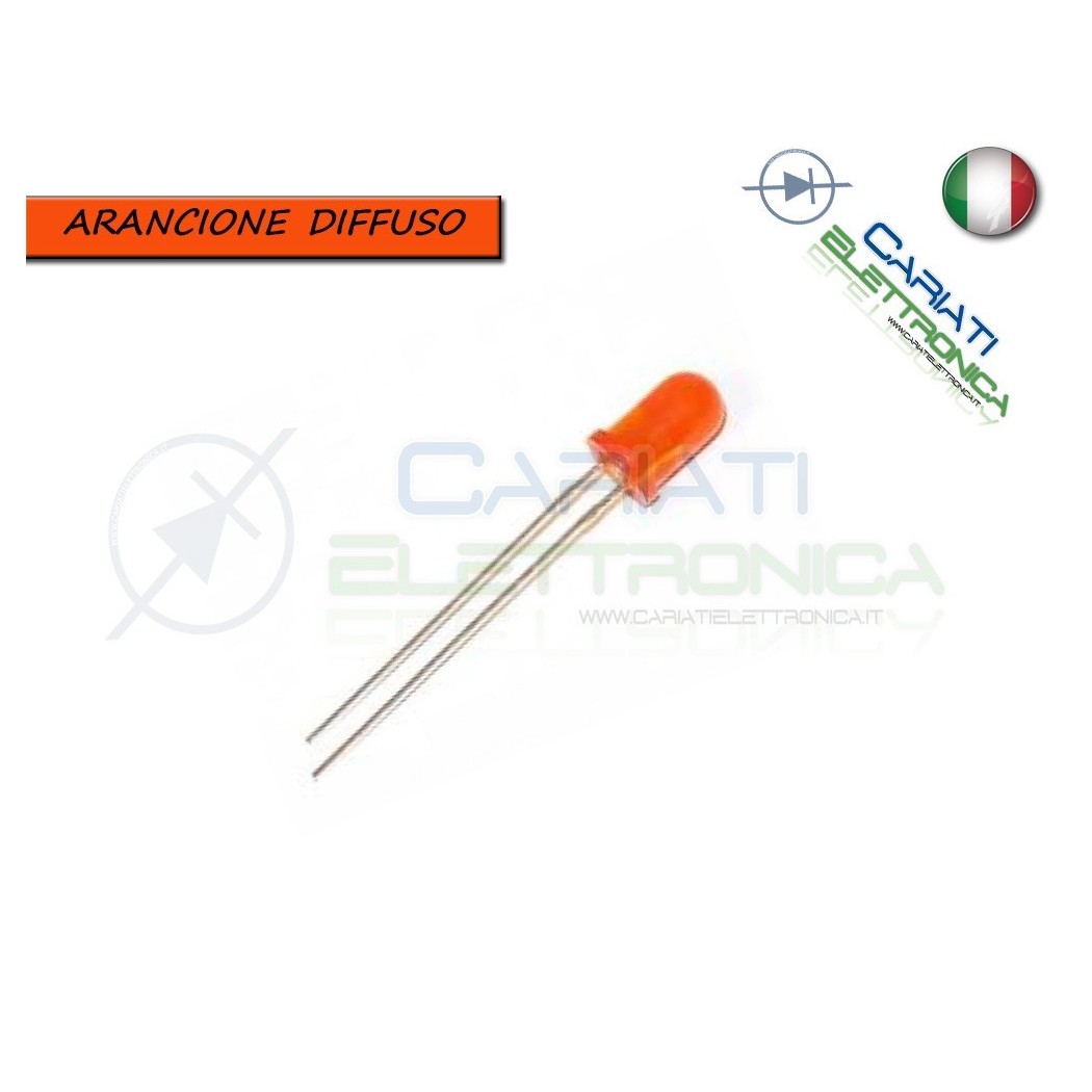500 pz Led 5mm Arancioni Arancione Luce Diffusa 1500mcd