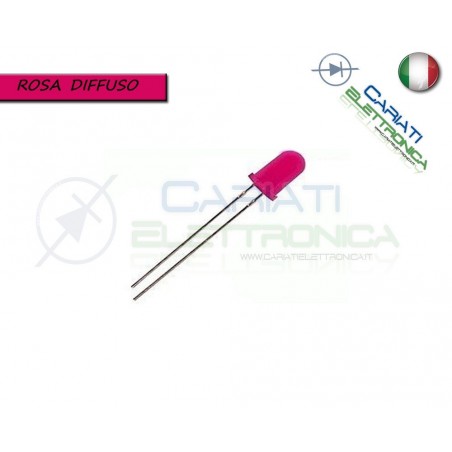 1000 pz Led 5mm Rosa luce Diffusa 1000mcd alta luminosità