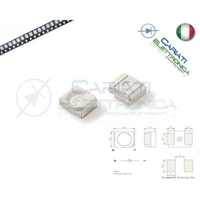 10 pz Led smd 3528 Bianchi PLCC PLCC2 Alta LuminositàGenerico