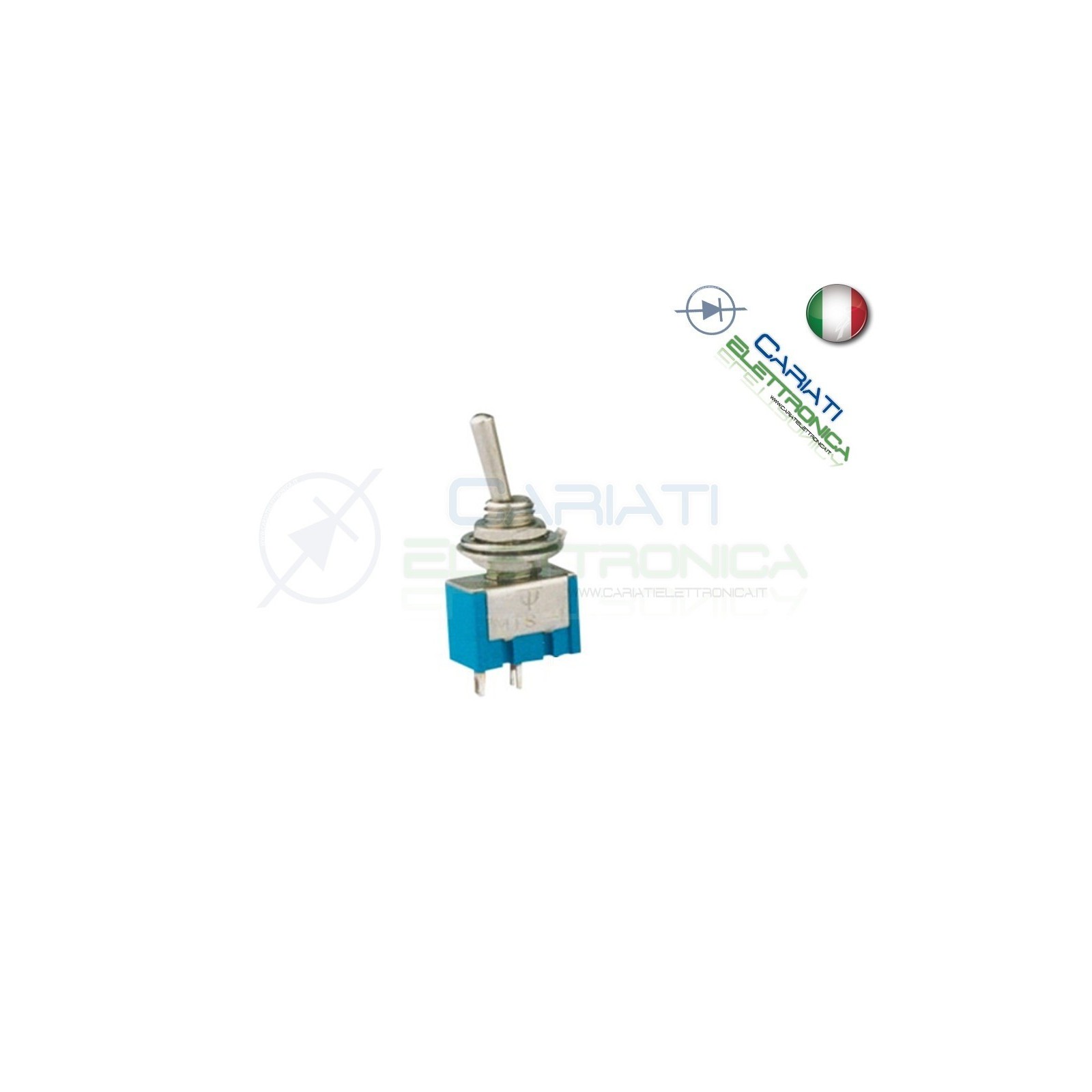 1 PEZZO Interruttore Deviatore a Leva ON OFF 2A 250V con Ritorno