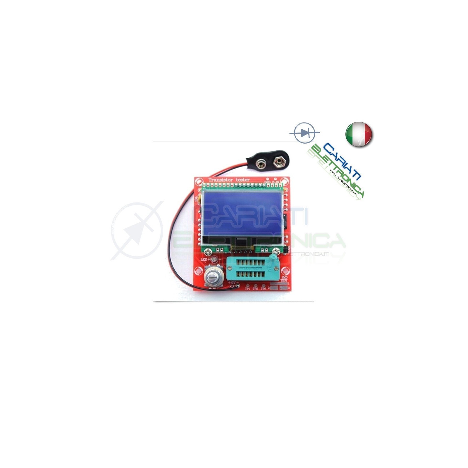 Tester transistor NPN PNP MOSFET diodi tiristori resistori condensatori