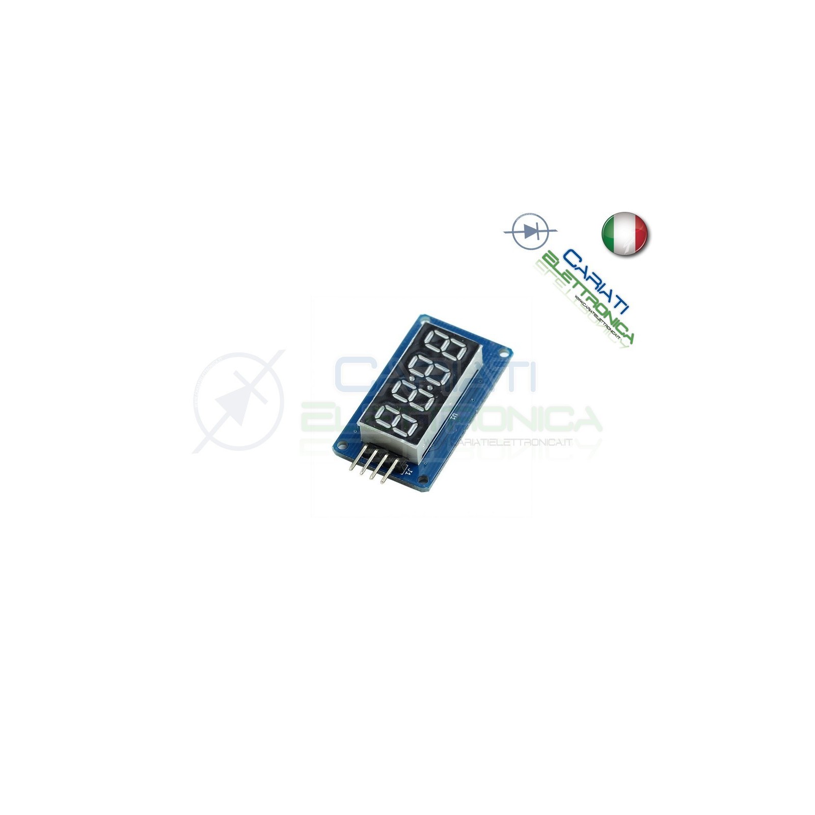 Modulo display 4 cifre seriale con TM1637 shield arduino pic raspberry