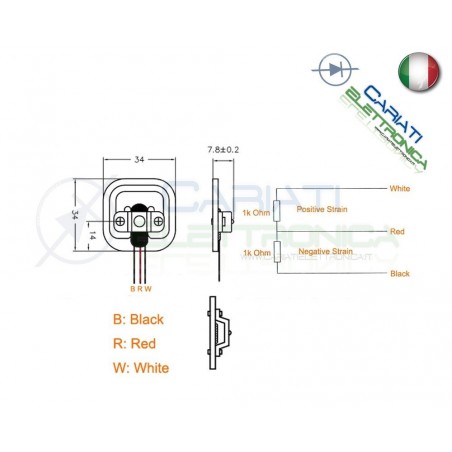 Cella di carico 0-50Kg bilancia sensore peso arduino pic